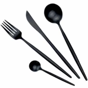 Набор столовых приборов Maison Maxx Stainless Steel Modern Flatware Set 4 предмета Black